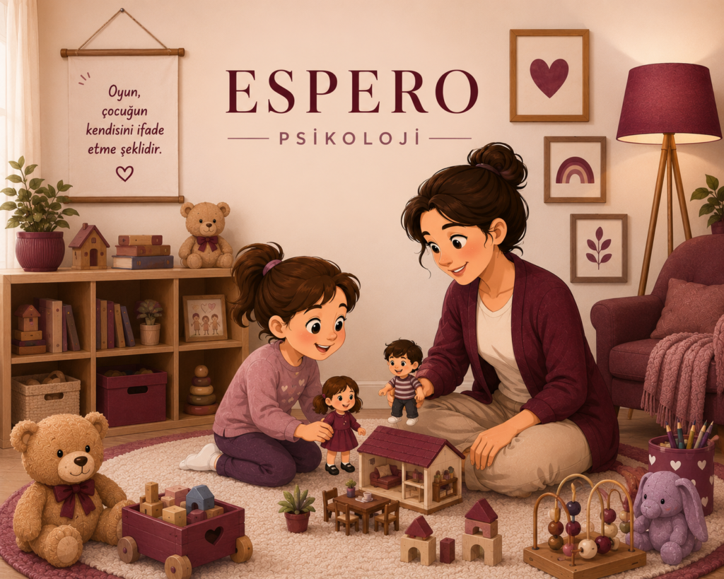 Espero Psikoloji Bornova oyun terapisi odası
